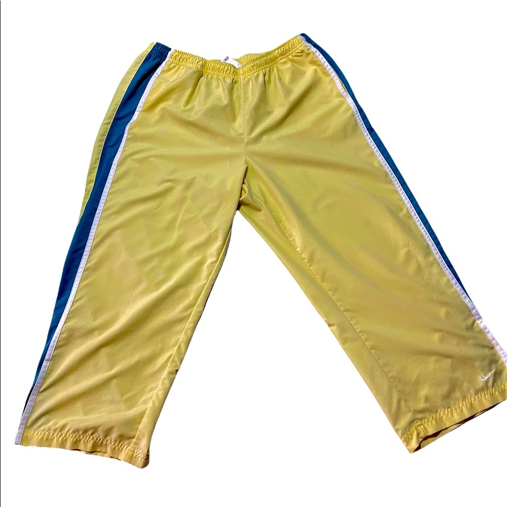 NIKE Vintage 2000s Y2K Yellow TRACK PANTS XL 16-17